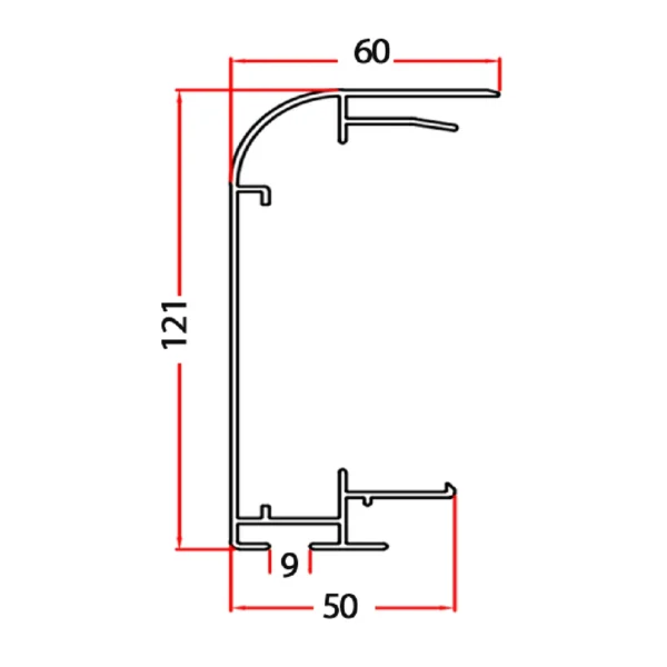aluminum door leaf profile, BOB-30169, cold room door leaf, deep freezer door, negative temperature cold room, double gasket door system, polyurethane injection door, cold room sliding door, cold room hinged door, Bob Modüler