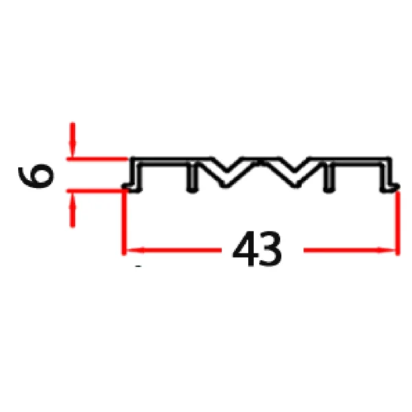 Cold Room Door Frame Heater Channel Aluminum Profile - BOB-30205