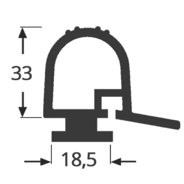 cold room door rubber, EPDM door rubber, sliding cold room door seal, Bob Modüler, BOB-K19, cold storage door rubber, automatic sliding door rubber, monorail door rubber, energy efficient cold room, industrial cold storage seal