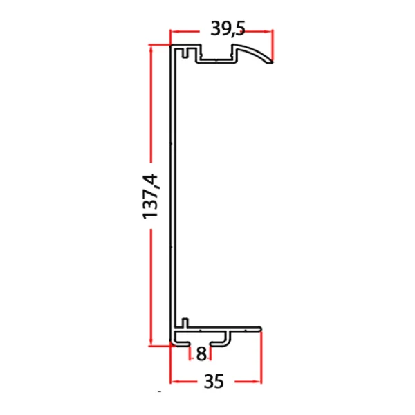aluminum door leaf profile, BOB-30292, negative cold room door, freezer door leaf, 120 mm panel door, anodized aluminum profile, cold room sliding door leaf, cold room hinged door leaf, Bob Modüler, cold storage door