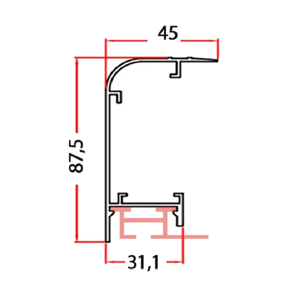 Ready Panel Aluminum Profile (60 mm) - BOB-8250