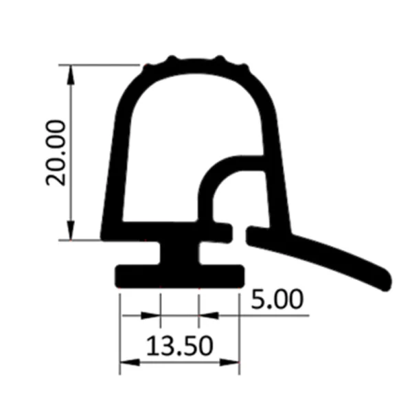 cold room door rubber, EPDM door rubber, bob modüler, bob-k67, cold room hinged door rubber, T-shaped door rubber, heating cable channel door rubber, BOB-REZ02 heating cable, cold storage door sealing, energy efficient cold room door