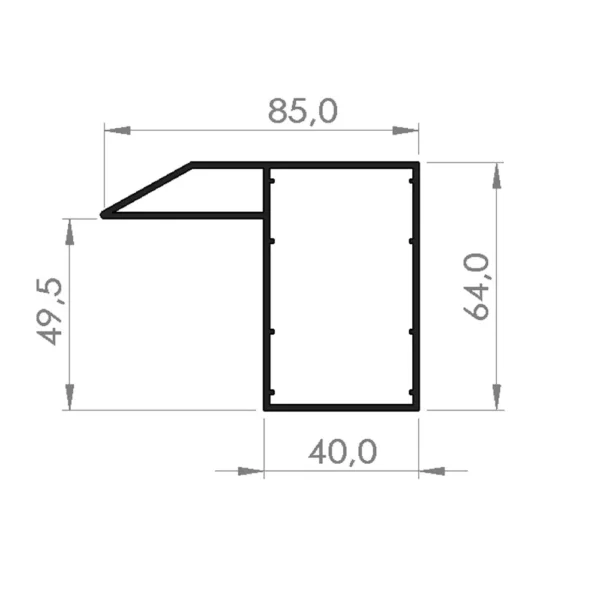 Cold Room Flip-Flap Door Aluminium Profile, flip-flap door frame, anodized aluminium profile, cold storage facilities, flip-flap door hinge, Bob Modüler, BOB-FFAP-01, BOB-6000 hinge, BOB-6005 hinge, cold room door profile