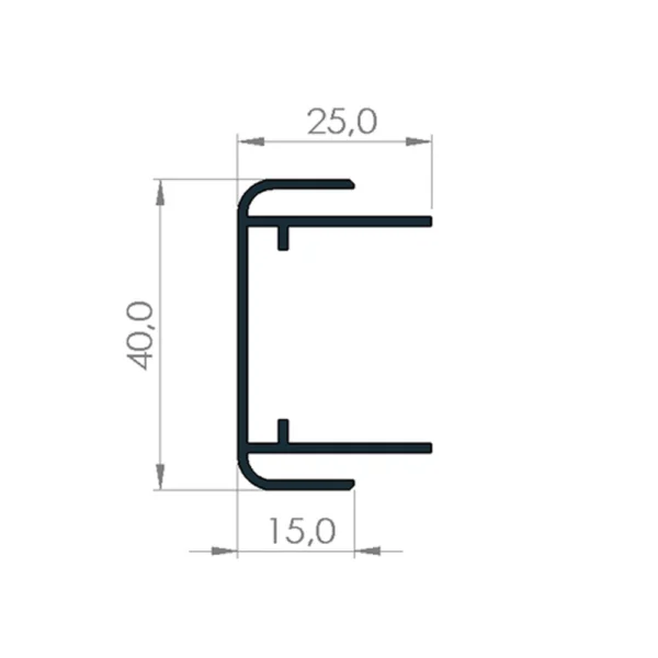 cold room door aluminum profile, service office door leaf profile, 40 mm door leaf, Bob Modüler aluminum profile, door leaf manufacturing profile, BOB-SKAP-05, cold room door leaf, aluminum door leaf profile, service office door production, industrial door leaf solution