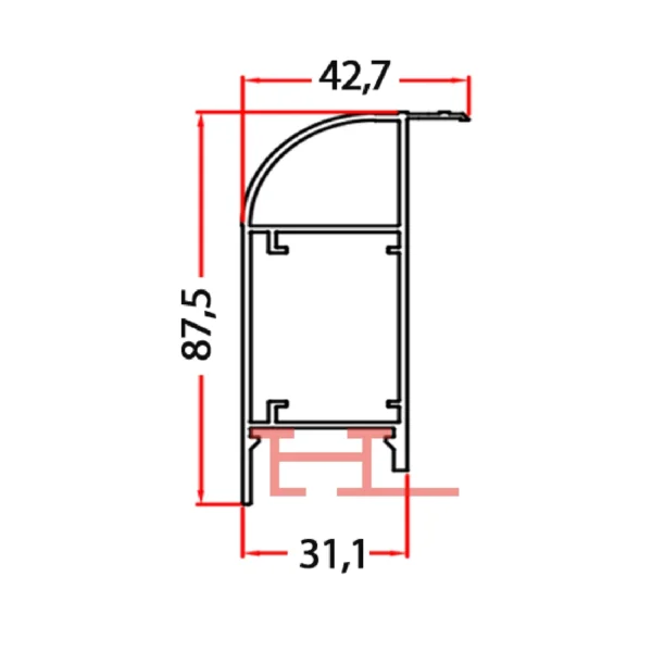 alüminyum kanat profili, bob-7006j, soğuk oda kapı kanadı, pozitif soğuk oda kapısı, 80 mm hazır panel, eloksallı alüminyum profil, bob modüler, pvc çıta bob-038, soğuk hava deposu kapısı, endüstriyel soğuk oda