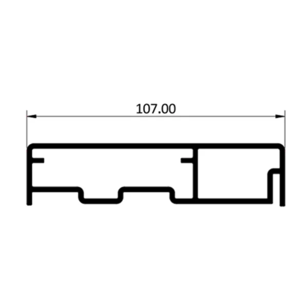 PVC frame profile, front header profile, BOB-10133, cold room hinged door frame, cold room PVC profile, cold storage door frame, freezer door frame, Bob Modüler, modular door frame system, cold room door components