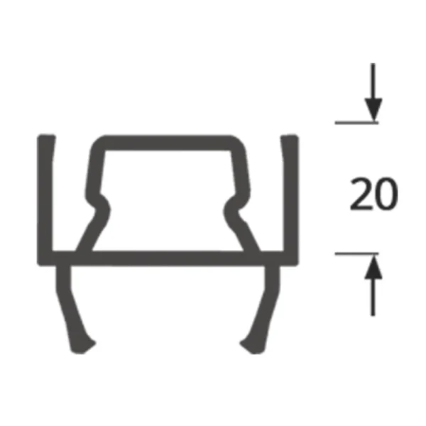 pvc frame profile, 20 mm extension profile, bob-10012, cold room sliding door frame, cold room pvc profile, modular frame system, cold storage door frame, bob modüler, sliding door frame profile, cold room door system