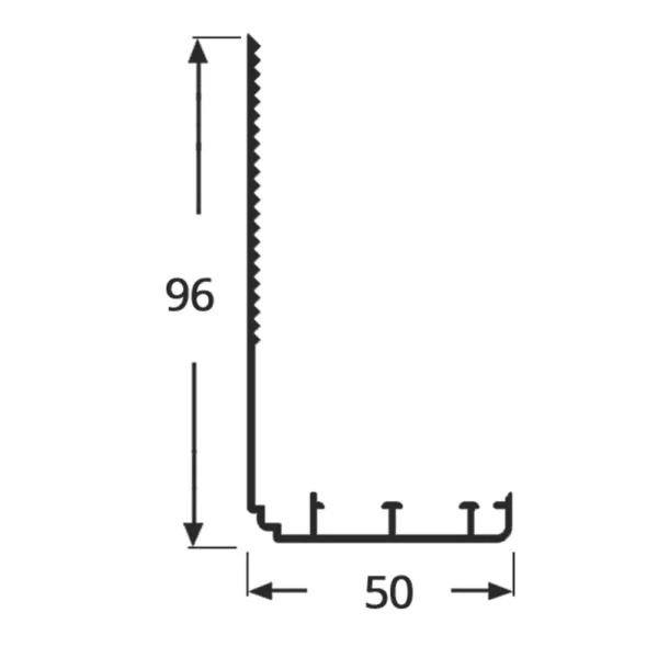 Soğuk Oda Alüminyum Panel Kapama Profili - BOB-10318-2d