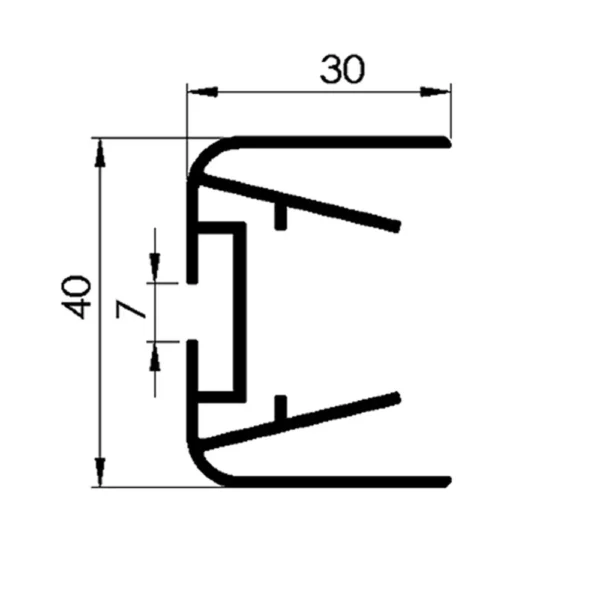 Soğuk Oda Flip-Flap Kapı Alüminyum Profili, BOB-FFAP-04, flip flap kapı kanadı profili, soğuk hava depoları kapı profili, eloksallı alüminyum profil, Bob Modüler, BOB-6000 menteşe, BOB-6005 menteşe, BOB-P673 conta, soğuk oda kapı kanadı
