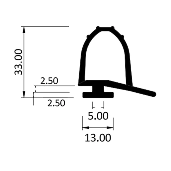 cold room door rubber, EPDM door rubber, sliding cold room door seal, Bob Modüler, BOB-K17, cold storage door rubber, automatic sliding door rubber, monorail door rubber, energy efficient cold room, industrial cold storage seal