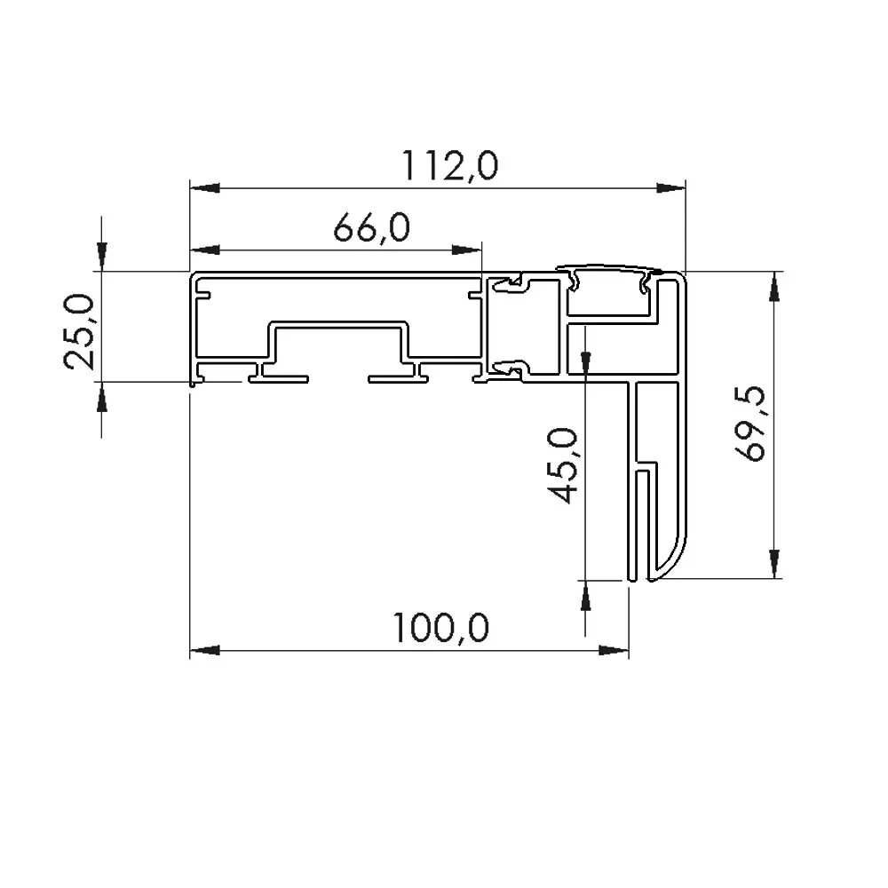 Alüminyum Kasa Profili (Isı Bariyerli) - BOB-101 – BOB Modüler - Soğuk Oda Kapıları, Kilit ve Aksesuarları soguk oda menteseli kapi isi bariyerli aluminum kasa profili 2d bob-101
